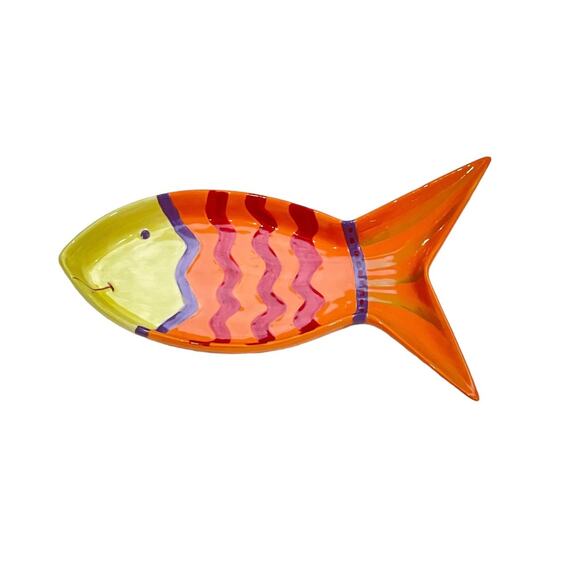 Foreside Ceramic  Fish Shaped Serving Dish VTG - Picture 1 of 4